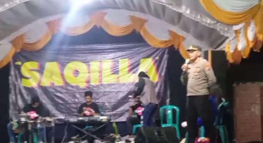 Polsek Purwosari Polres Bojonegoro Amankan Pertunjukan Electon Hajatan Warga