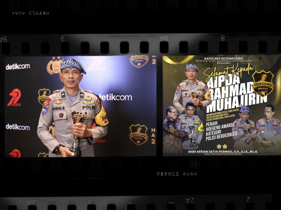 Aipda Rahmad Muhajirin dari Polres Bojonegoro Raih Hoegeng Award 2025