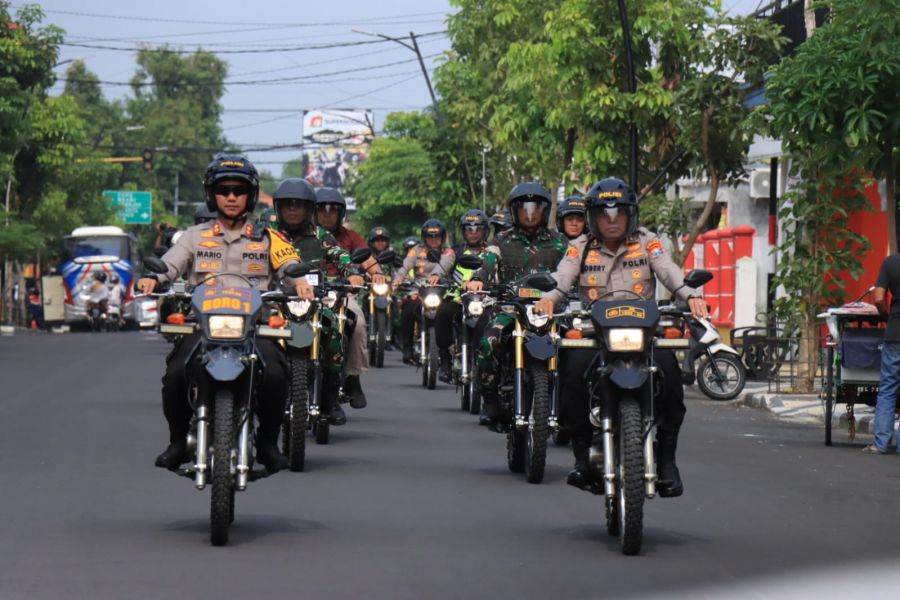 Amankan Pemilu 2024, Polres Bojonegoro Lakukan Patroli Skala Besar