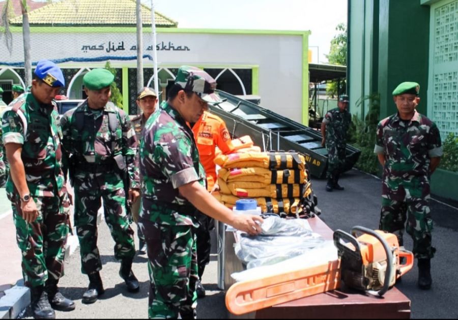 Antisipasi Bencana Alam, Kodim Bojonegoro Gelar Apel Kesiapsiagaan Pasukan Gabungan