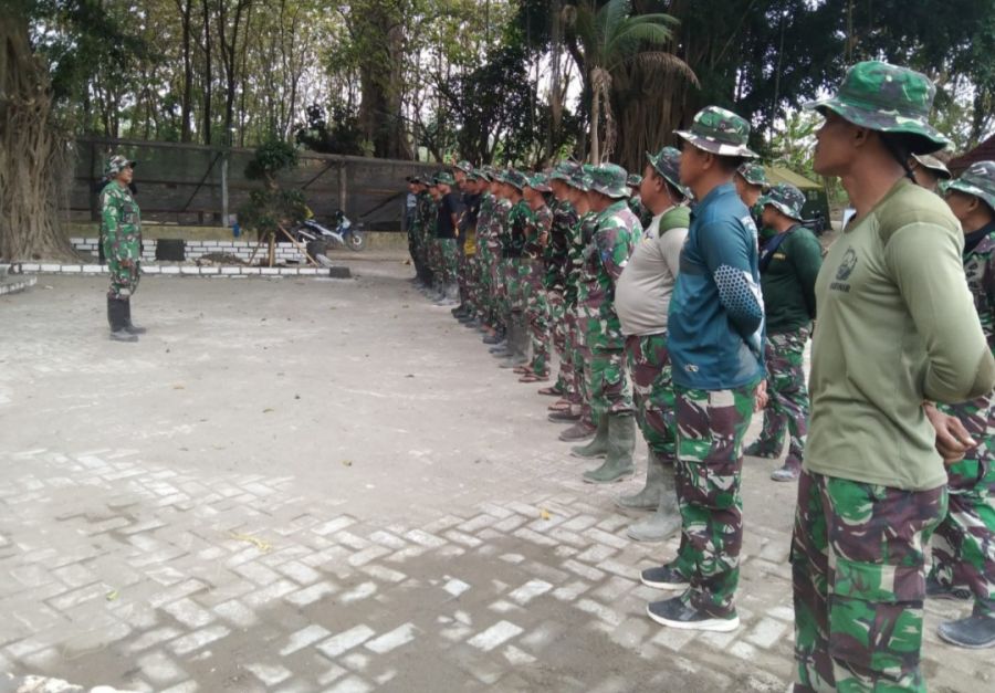 Awali Pagi dalam Semangat Gotong Royong Satgas TMMD Ke 114