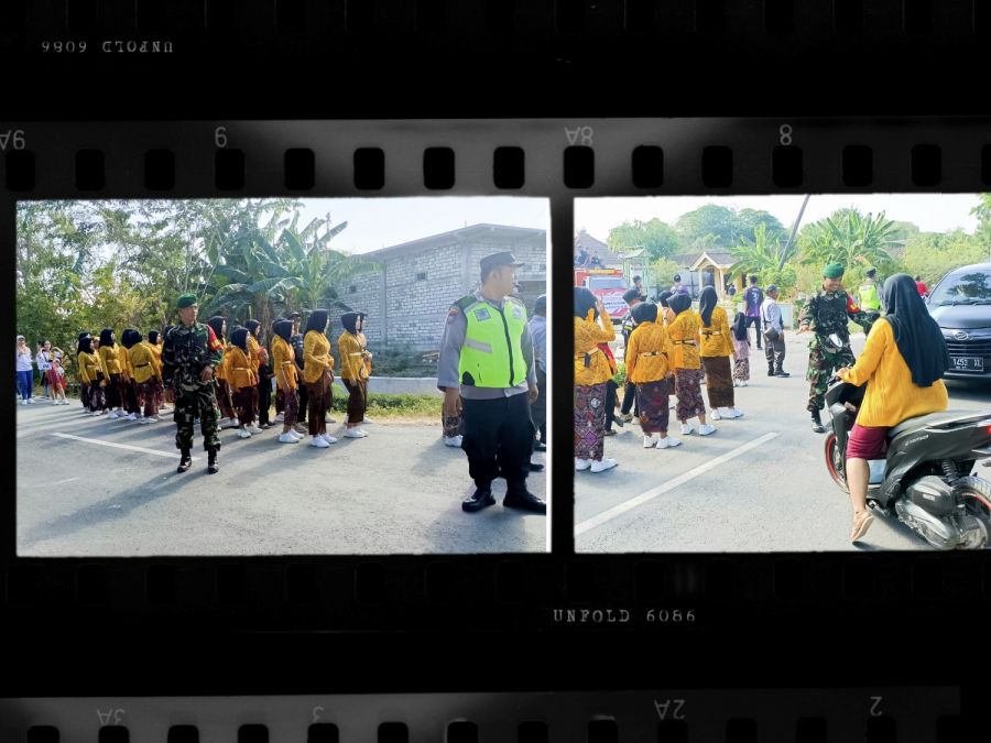 Babinsa Jamberejo Koramil Kedungadem Kodim 0813 Bojonegoro Beri Pengamanan Jalan Sehat