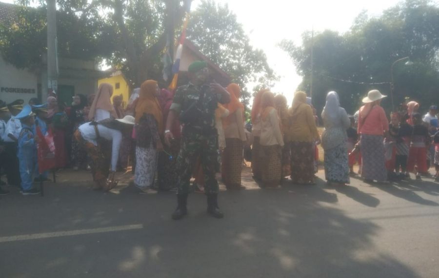 Babinsa Solokuro Amankan Rangkaian Kegiatan Peringatan HUT ke-77 RI di Wilayah Binaan
