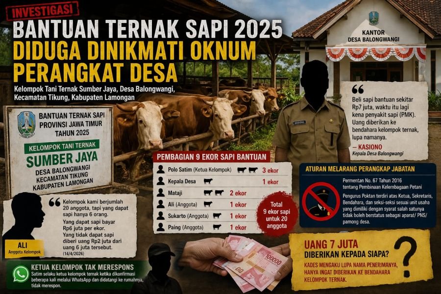 Bantuan Sapi untuk Peternak Diduga Disalahgunakan