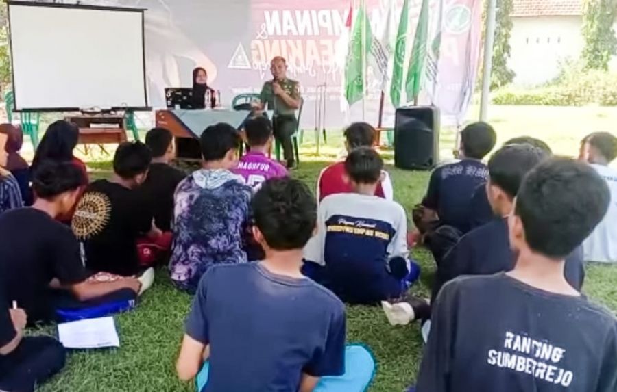 Bati Tuud Koramil Sumberrejo Kodim 0813 Bojonegoro bekali Peserta Diklatama dengan Wasbang