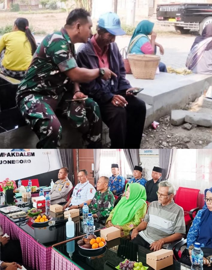 Bersama Forkopimcam, Danramil Dander Bojonegoro sambut Tim Surveyor Reakreditasi FKTP Puskesmas