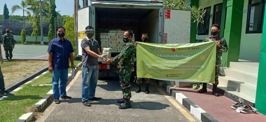 Bersama Mendukung Penanganan Covid-19, Kodim Bojonegoro dapat Suplemen