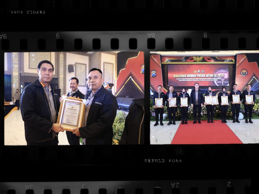 Bidhumas Polda Jatim Berikan Penghargaan Pembuatan Konten Kreatif Kepada Polres Bojonegoro