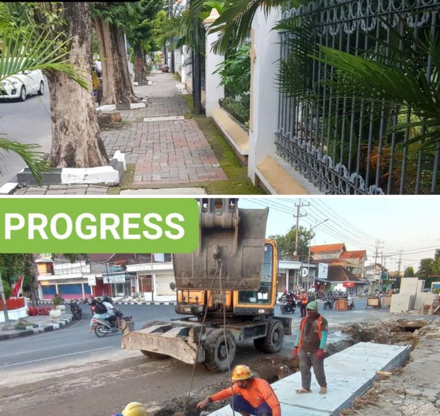 Bojonegoro Menuju Smart City, Revitalisasi Tujuh Trotoar dan Drainase