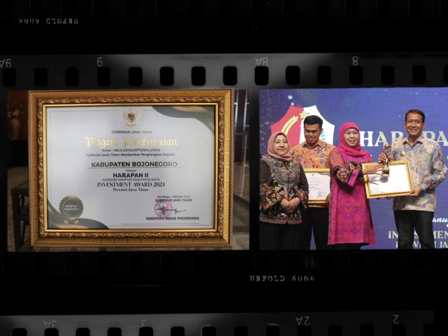 Bojonegoro Raih Penghargaan Investment Award 2025 Kategori DPMPTSP