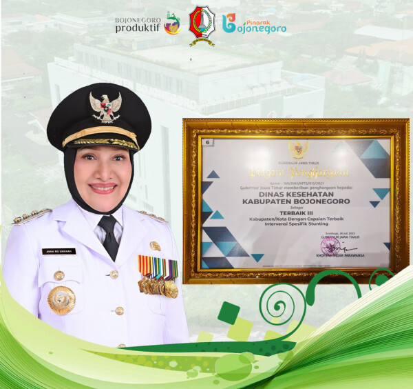 Bojonegoro Raih Penghargaan Terbaik 3 se-Jawa Timur, Sukses Turunkan Prevalensi Stunting