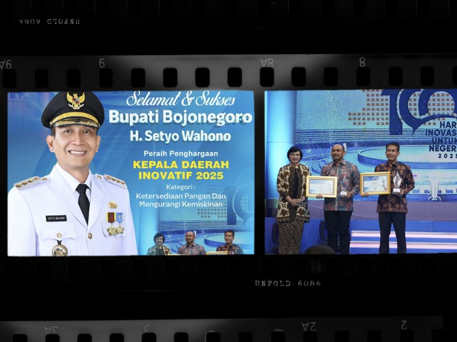 Bojonegoro Sabet Penghargaan di Malam Apresiasi 100 Hari Inovasi Untuk Negeri JTV 2025