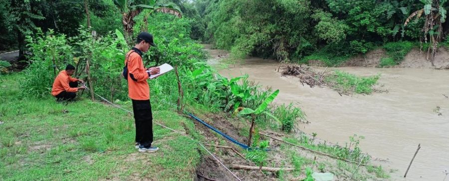 BPBD Bojonegoro Antisipasi Bencana Lakukan Asessment Dampak Longsor Tebing Sungai di Dua Lokasi