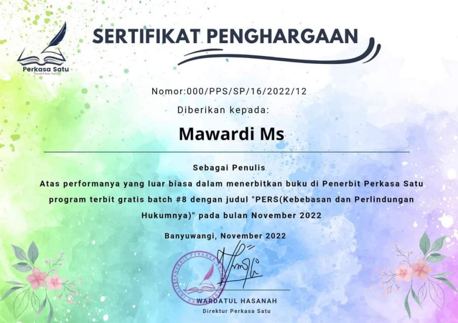 Buku Ke 7 Karya Mawardi Ms Telah Terbit