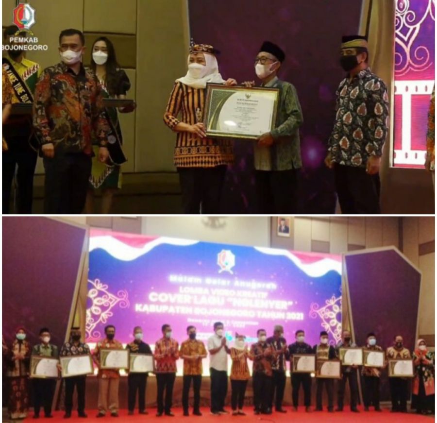 Bupati Anna Berikan Dana Intensif Dimalam Gelar Anugerah Lomba Video Freatif Cover Lagu Ngenyer