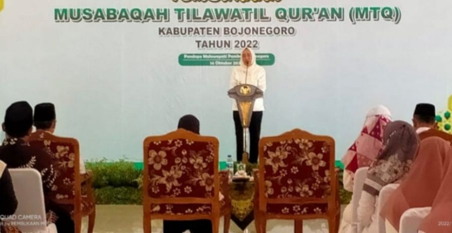 Bupati Anna Buka MTQ Kabupaten Bojonegoro Tahun 2022, Ajarkan Nilai Al-Quran
