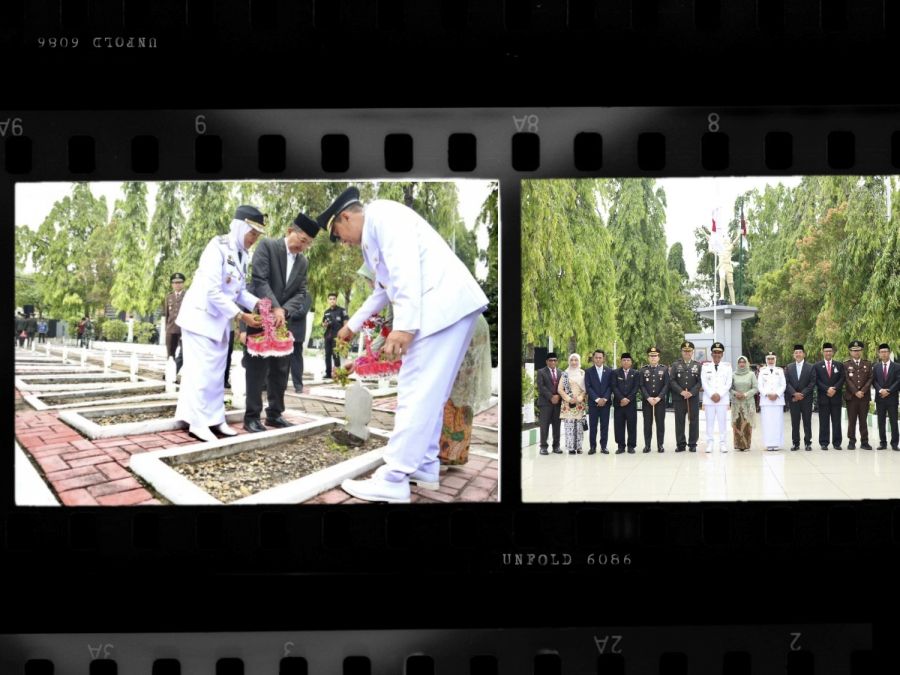 Bupati Bojonegoro Bersama Para Veteran Ziarah dan Tabur Bunga di TMP