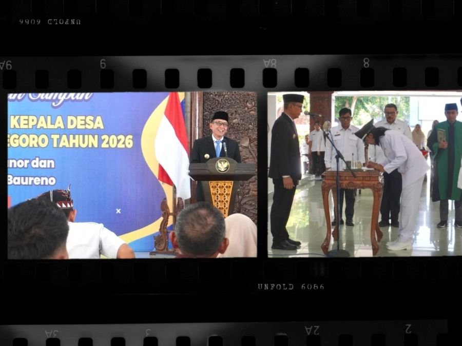 Bupati Bojonegoro Lantik Dua Kades PAW di Pendopo Malowopati