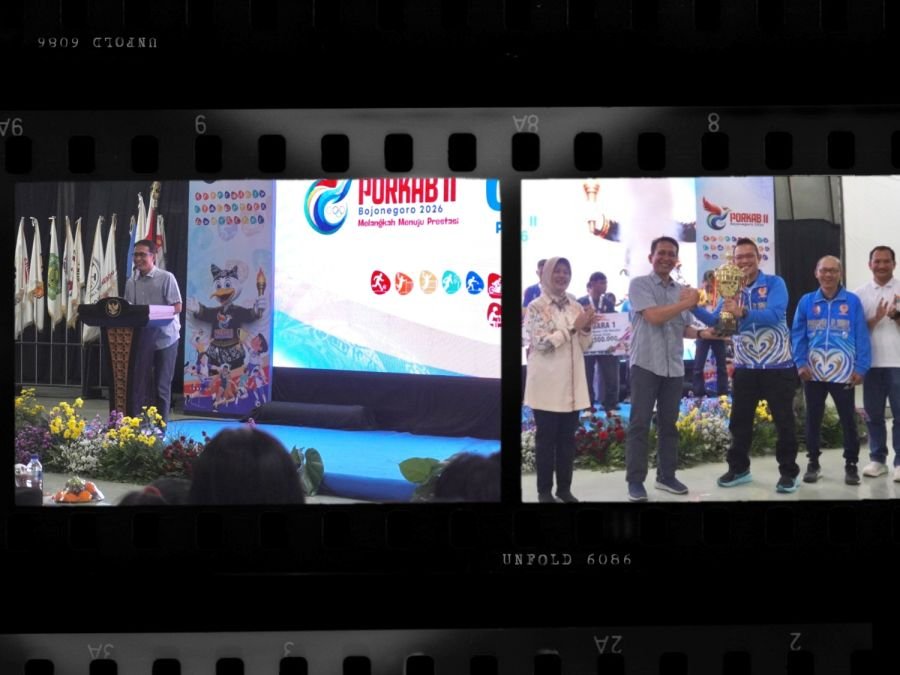 Bupati dan Wabup Bojonegoro Hadiri Penutupan Porkab II 2026