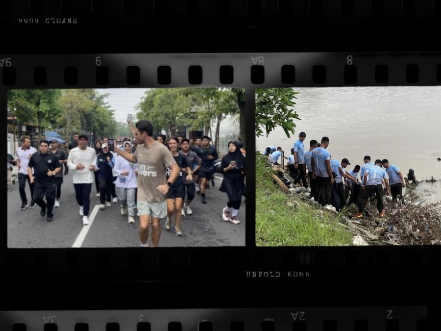 Bupati dan Wabup Bojonegoro Sambut Tiga Pelari “River Run”