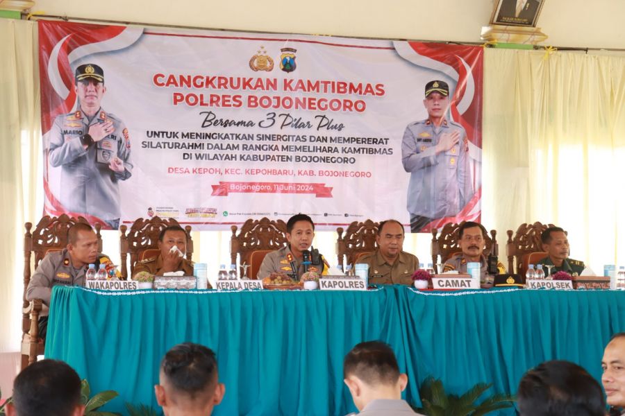 Cangkrukan Kamtibmas, Kapolres Ajak Jaga Kondusifitas Kamtibmas di Bojonegoro