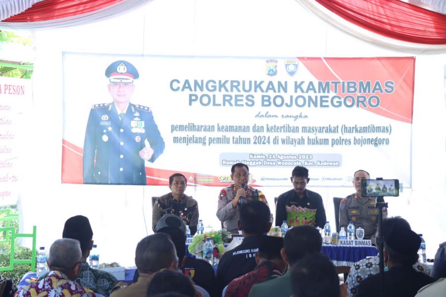 Cangkrukan Kamtibmas, Kapolres Bojonegoro Apresiasi Suroan Berjalan Aman dan Kondusif