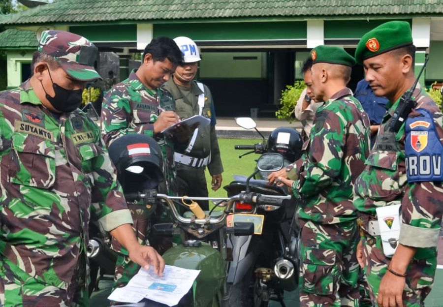 Cegah Pelanggaran dan Laka Lalin, Kodim 0813 Bojonegoro Periksa Randis Babinsa