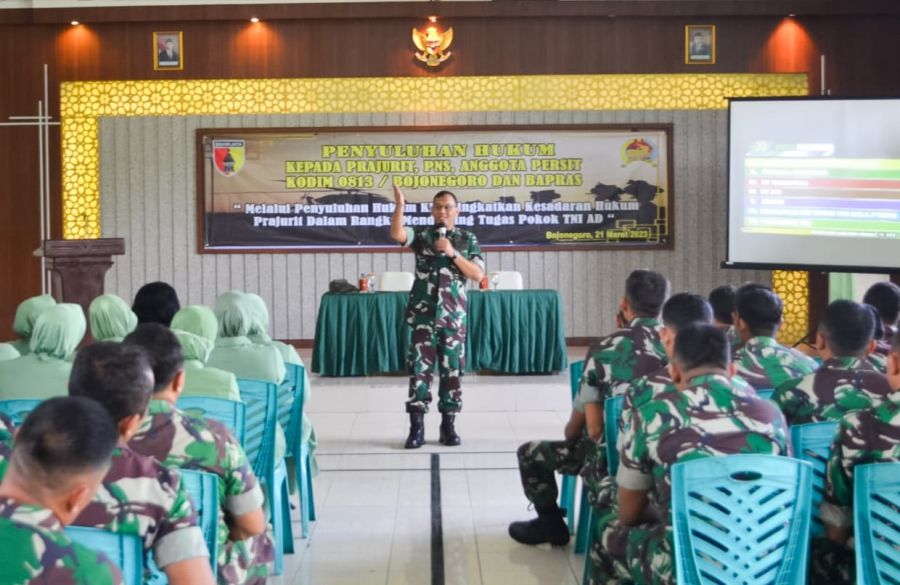 Cegah Pelanggaran, Kodim 0813 Bojonegoro gelar Penyuluhan Hukum