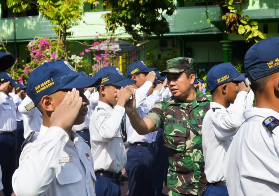 Cegah Perundungan, Babinsa Kodim 0813 Bojonegoro Serentak Gelar Penguatan Bela Negara