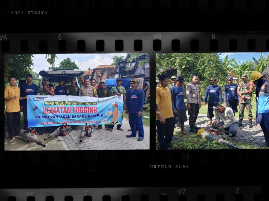Cegah Wabah DB, Pemdes Karangdinoyo Lakukan Fogging