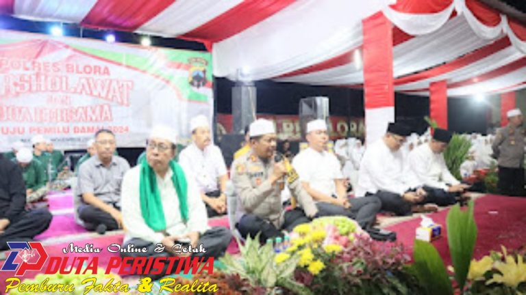 Cooling System Jelang Pemilu, Polres Blora Gelar Sholawatan dan Doa Bersama