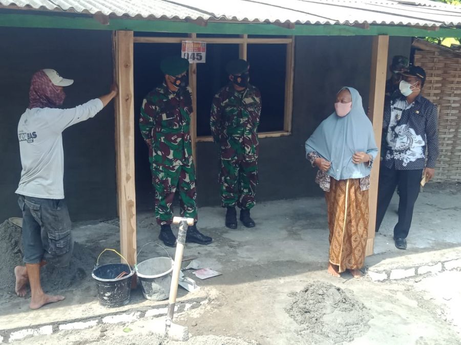 Dandim 0812 Lamongan Tinjau Pelaksanaan Program Renovasi Rutilahu