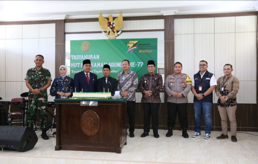 Dandim 0812/Lamongan Hadiri Peringatan HUT Mahkamah Agung Ke-77