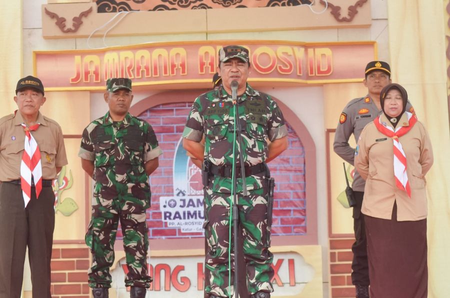 Dandim 0813 Bojonegoro Letkol Arm Arif Yudo Purwanto Buka Jambore dan Raimuna XXI Ponpes Al Rosyid