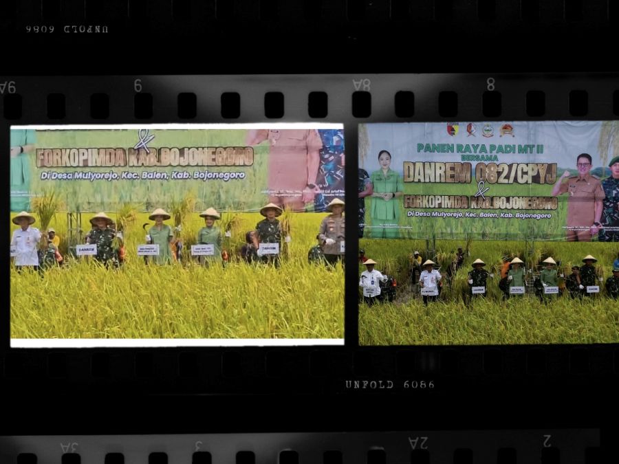 Danrem 082/CPYJ Panen Raya Padi bersama Kelompok Tani Mulyorejo