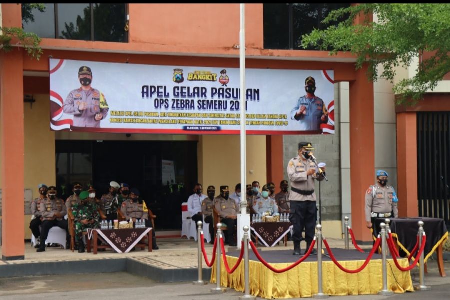 Dimulainya Operasi Zebra, Polres Bojonegoro Lakukan Gelar Pasukan Operasi Zebra Semeru 2021