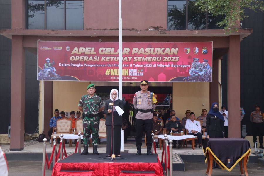 Dimulainya Ops. Ketupat Semeru 2023, Polres Bojonegoro Laksanakan Apel Gelar Pasukan