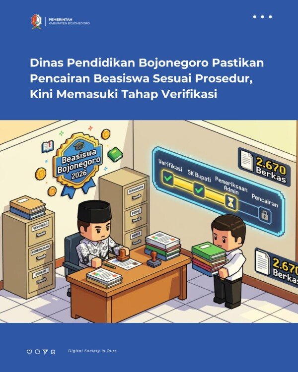 Dinas Pendidikan Bojonegoro Pastikan Pencairan Beasiswa Sesuai Prosedur
