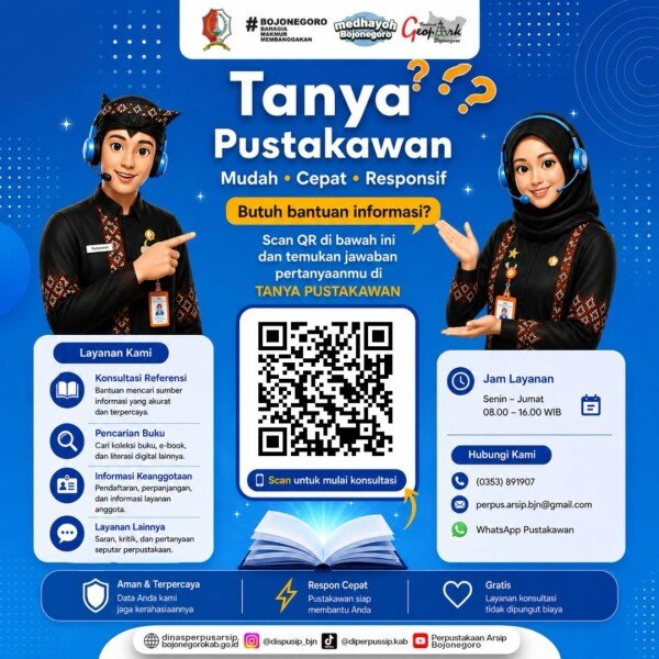 Dispusip Bojonegoro Luncurkan Layanan ‘Tanya Pustakawan’ Berbasis WhatsApp