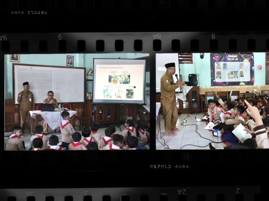 DLH Bojonegoro Sosialisasi Pengolahan Sampah di SDN Kadipaten