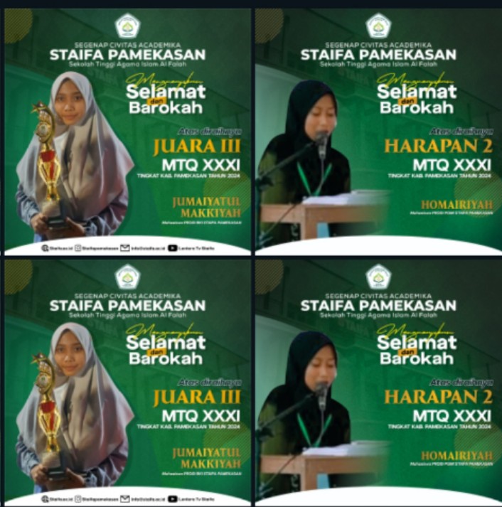 Dua Mahasiswa STAIFA Raih Juara MTQ XXXI Tingkat Kabupaten