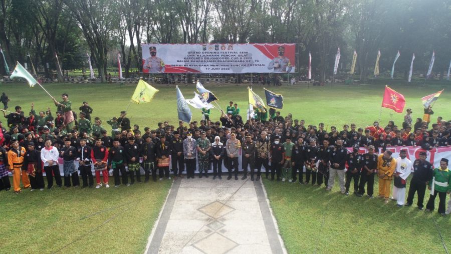 Forkopimda Hadiri Grand Opening Kejuaraan Pencak Silat Kapolres Bojonegoro Cup II 2022