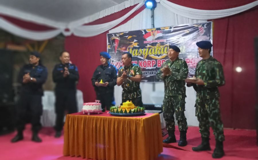 Gelar Tasyakuran,Peringati HUT Korps Brimob Polri Ke 77, Eks Brimob Nusantara Polsek Kedungadem 