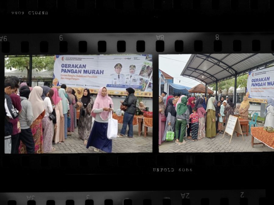 Gerakan Pangan Murah Pemkab Bojonegoro di Desa Penganten Sukses Digelar