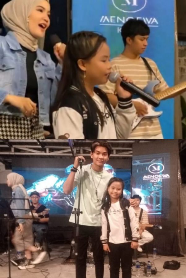 Gisell Penyanyi Cilik Asal Bojonegoro Hibur Pengunjung Menoewa Cafe Bersama Tri Suaka
