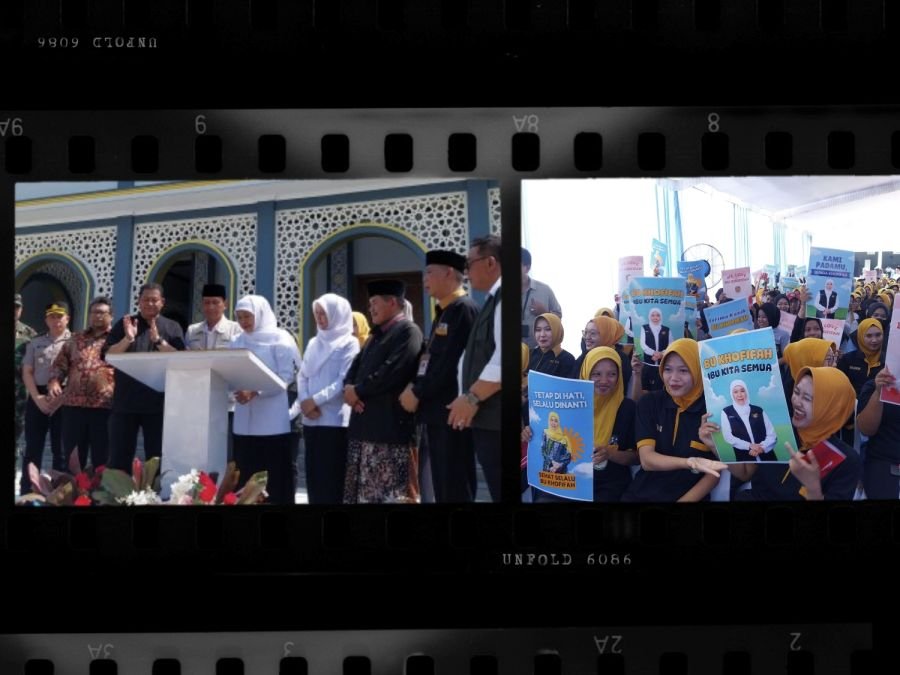 Gubernur Jatim Khofifah Indar Parawansa Salurkan BLT DBHCTH dan Resmikan Masjid di Bojonegoro
