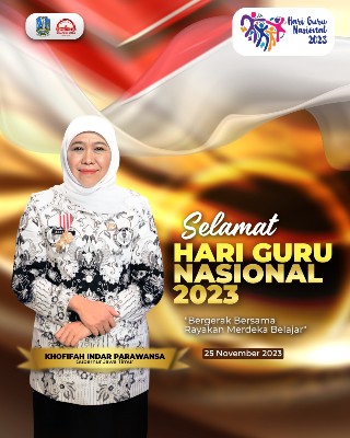 Gubernur KhofifahTekankan Pentingnya Peran Guru Sebagai Penggerak Motor Wujudkan Generasi Emas