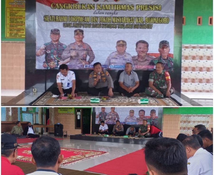 Guyub Rukun Cangkrukan Presisi Polsek Dander Polres Bojonegoro di Desa Ngabla