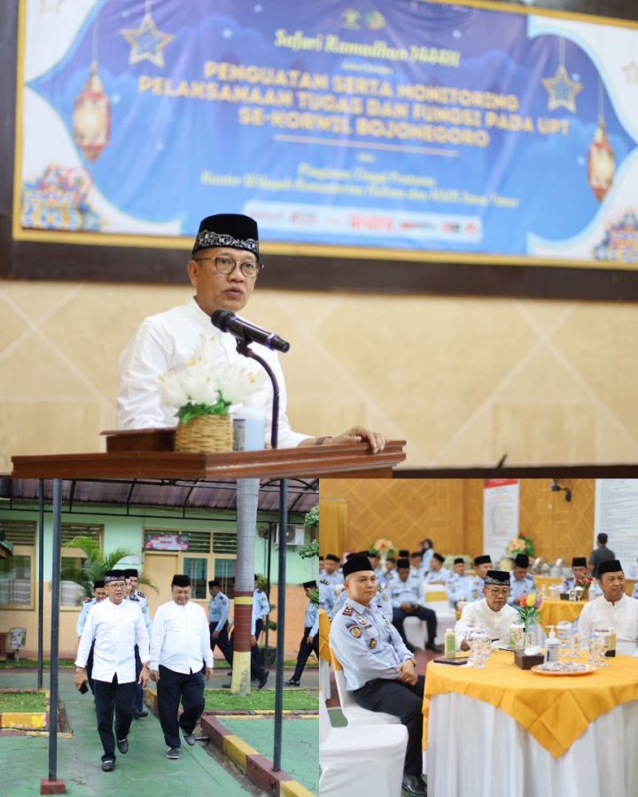 Hadir Safari Ramadhan di Lapas Bojonegoro, Kakanwil Ingatkan Pengamanan Layanan Kunjungan