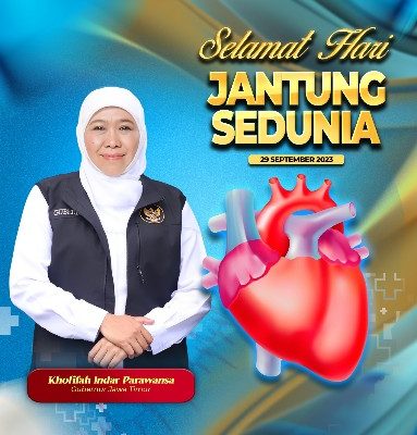 Hari Jantung Sedunia Gubernur Khofifah Ajak Masyarakat Jalankan Pola Hidup Sehat dan Aktif  Bergerak